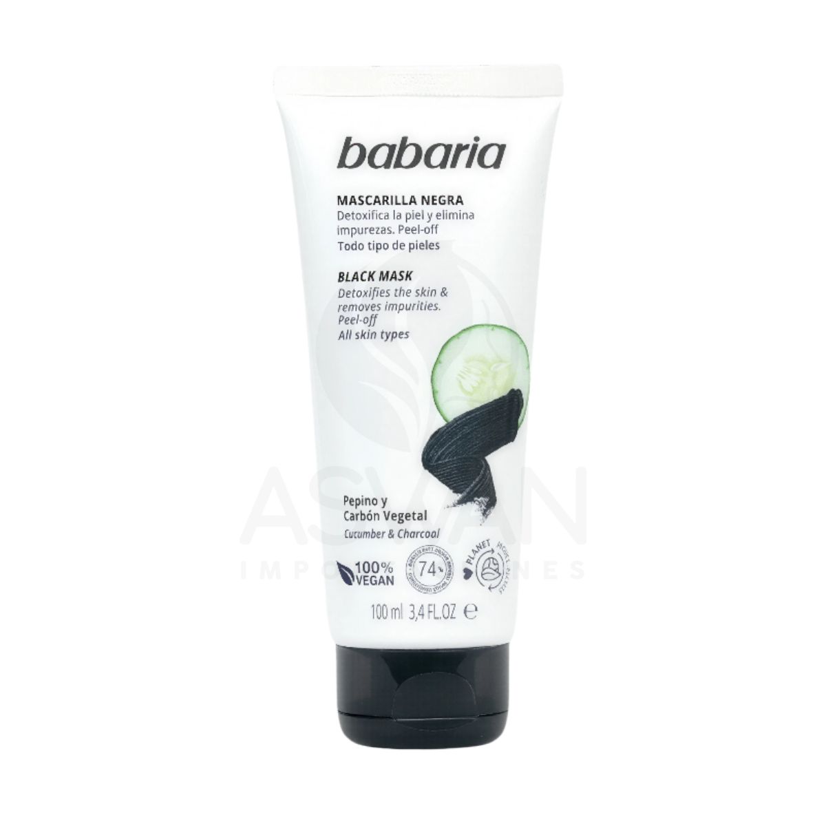 GENERICO - Mascarilla Facial Negra Pepino y Carbón 100 ml - Babaria