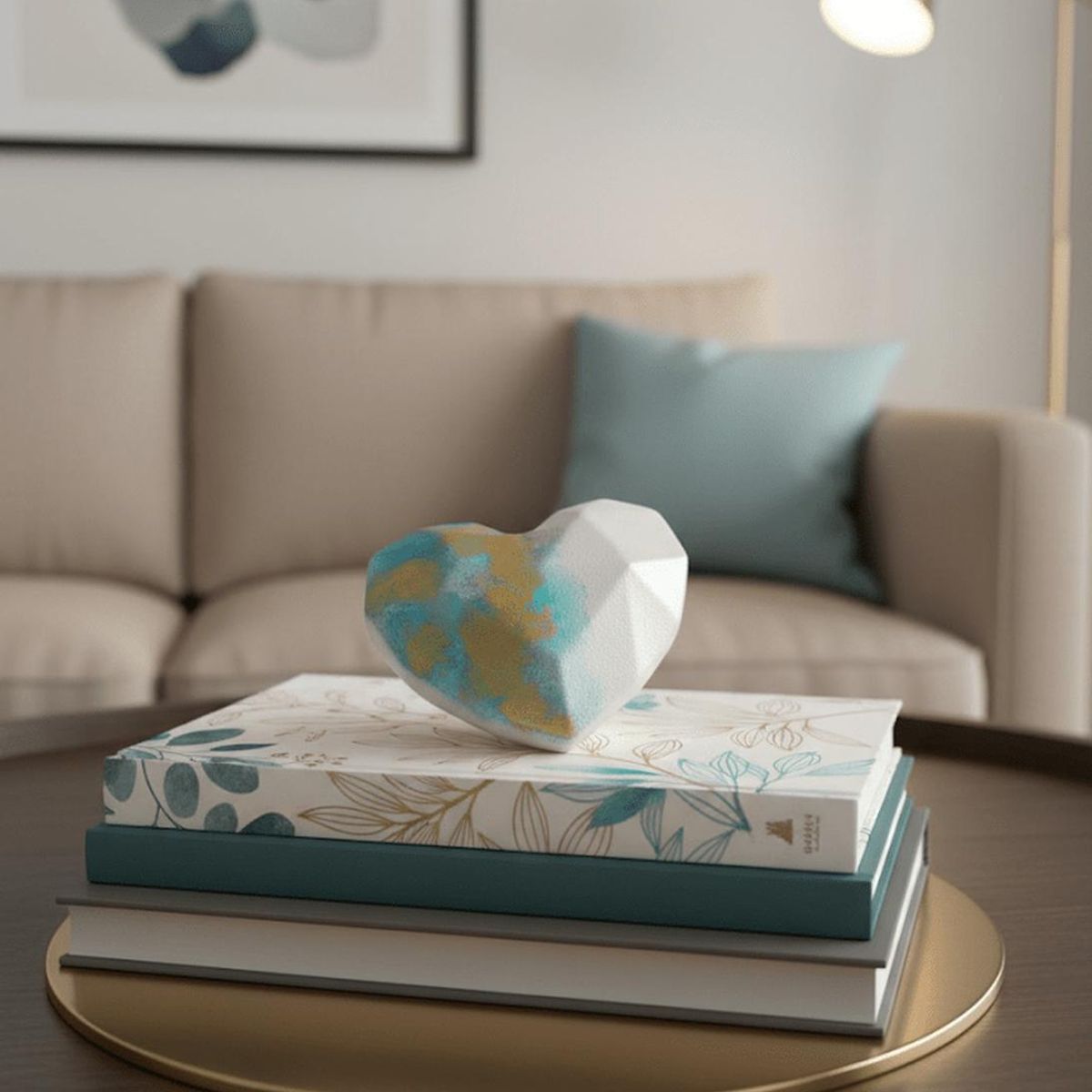 MAP DESIGN HOME - Adorno corazon Geometrico Mix 18x15x12cm