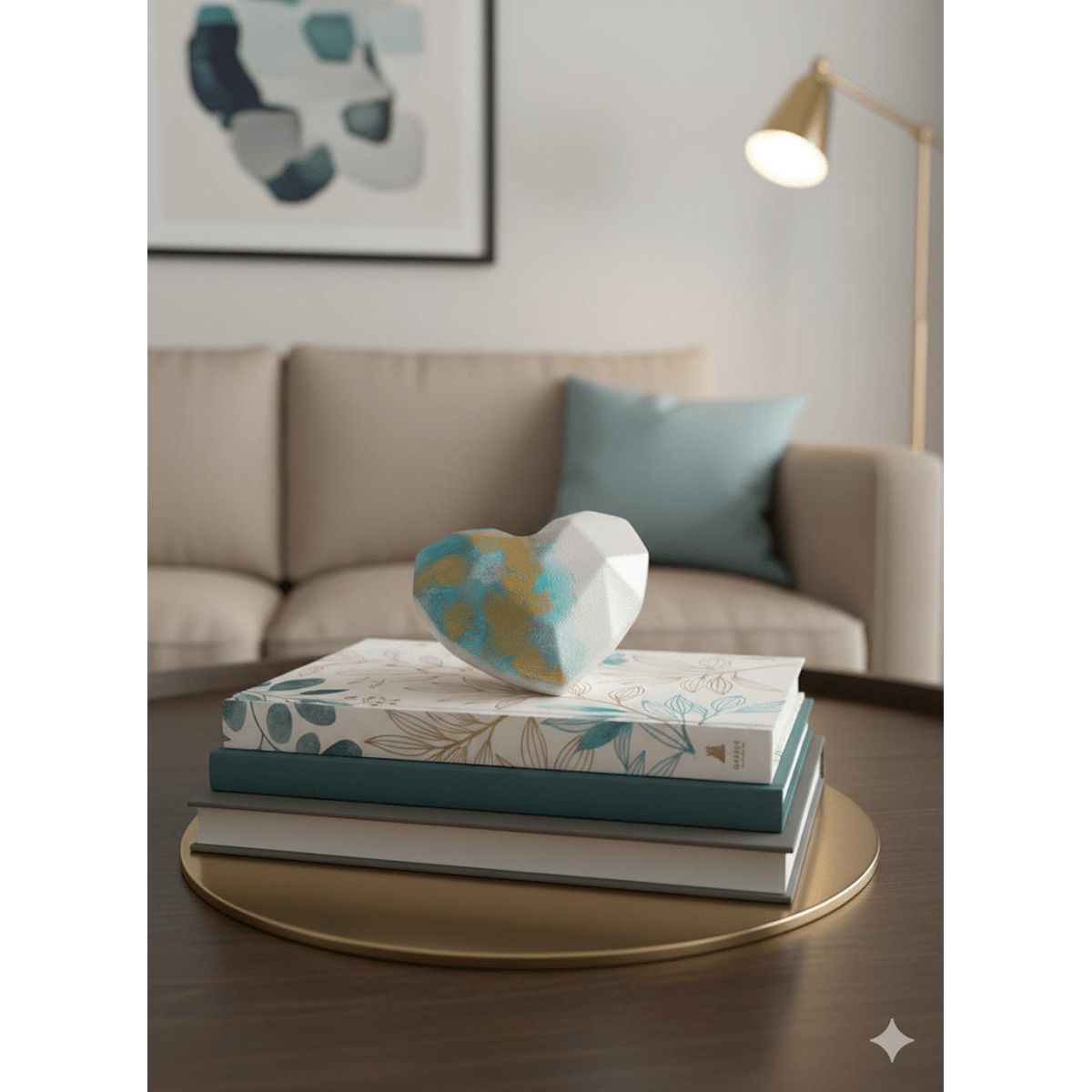 MAP DESIGN HOME - Adorno corazon Geometrico Mix 18x15x12cm