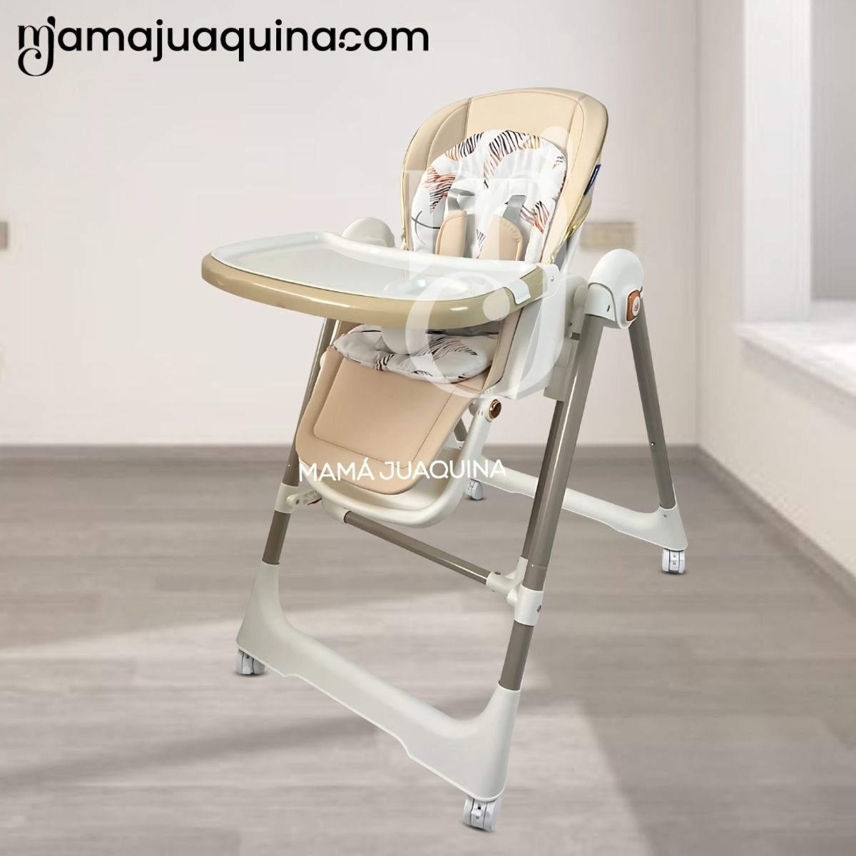 Baby - Silla de Comer Columpio 2 en 1 «KING» Edición Limitada Beige
