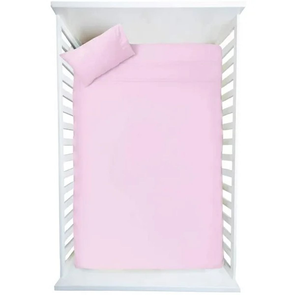 GENERICO - Sábanas de Algodon 130 x 70 cm cuna Rosado
