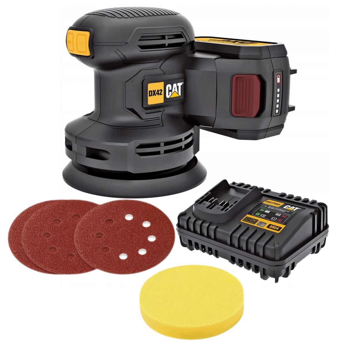 CAT - Lijadora pulidora orbital inalámbrico 18V 4A BRUSHLESS DX42 CAT