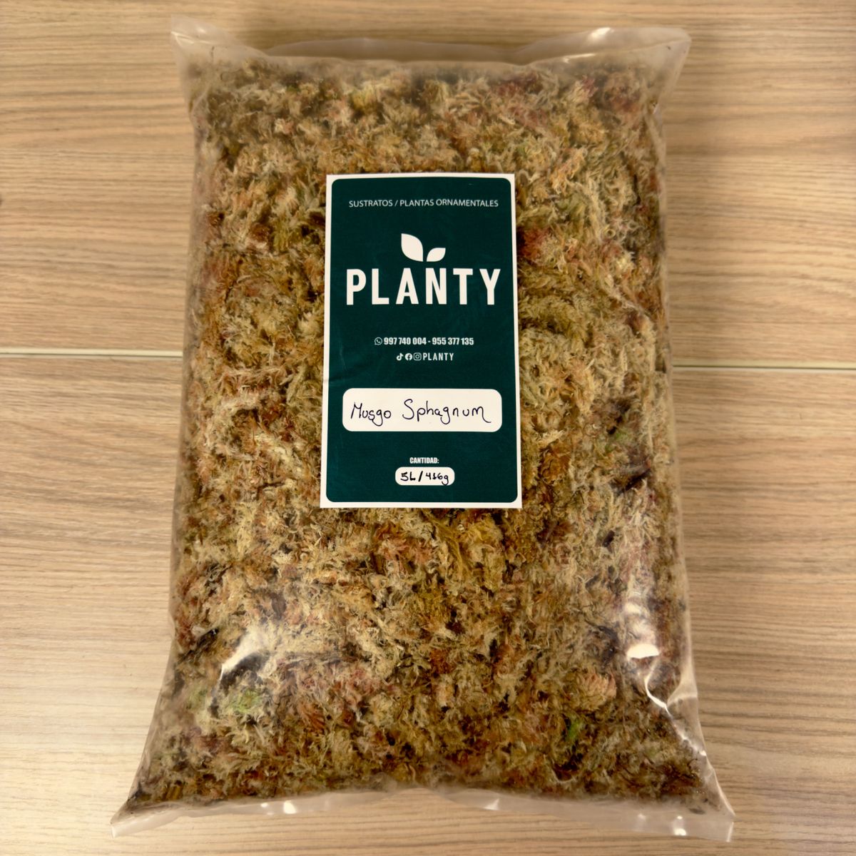 GENERICO - Sustrato Premium - Musgo Sphagnum 5 Litros 416g