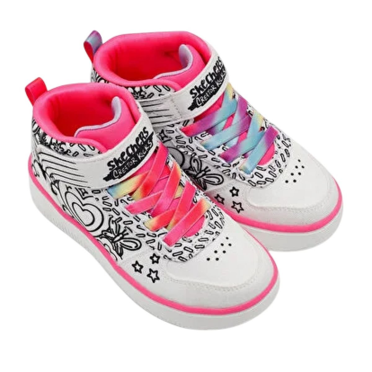 SKECHERS - Zapatilla Skechers Color Me Kicks 302213LWMLT Blanco Niñas