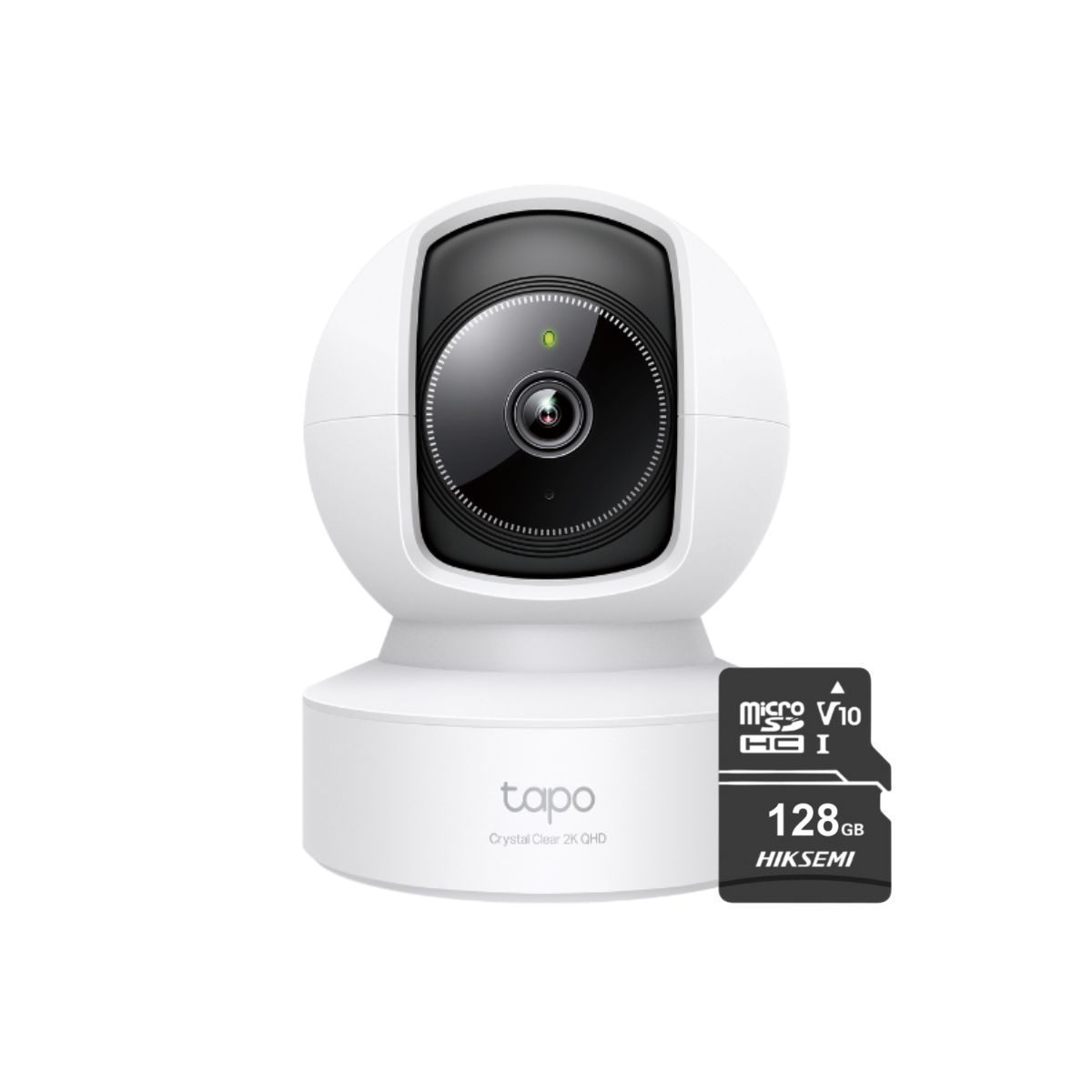 TP LINK - Cámara de seguridad WiFi Interior Tapo C222 2K QHD con giro 360° + Micro SD128GB