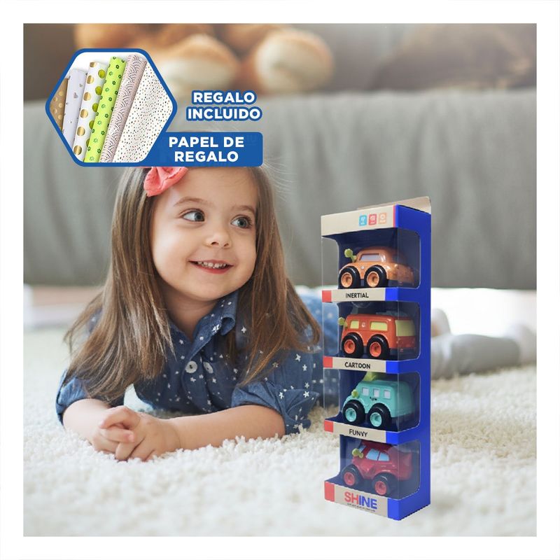 Juguete de Automoviles en Multicolor M2 Y+Papel de Regalo GENERICO