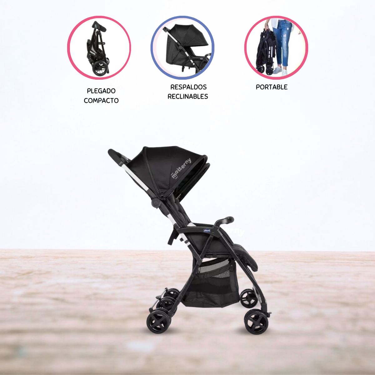 CHICCO - Coche Mellicero «OHLALA TWIN» Black