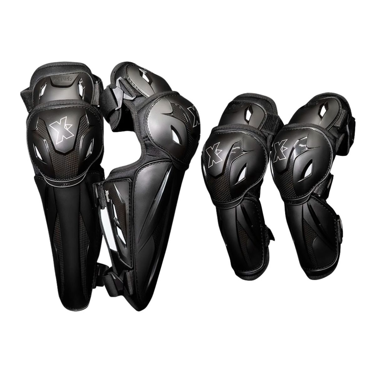 GENERICO - Rodilleras Y Coderas Kit de Seguridad para Motociclista