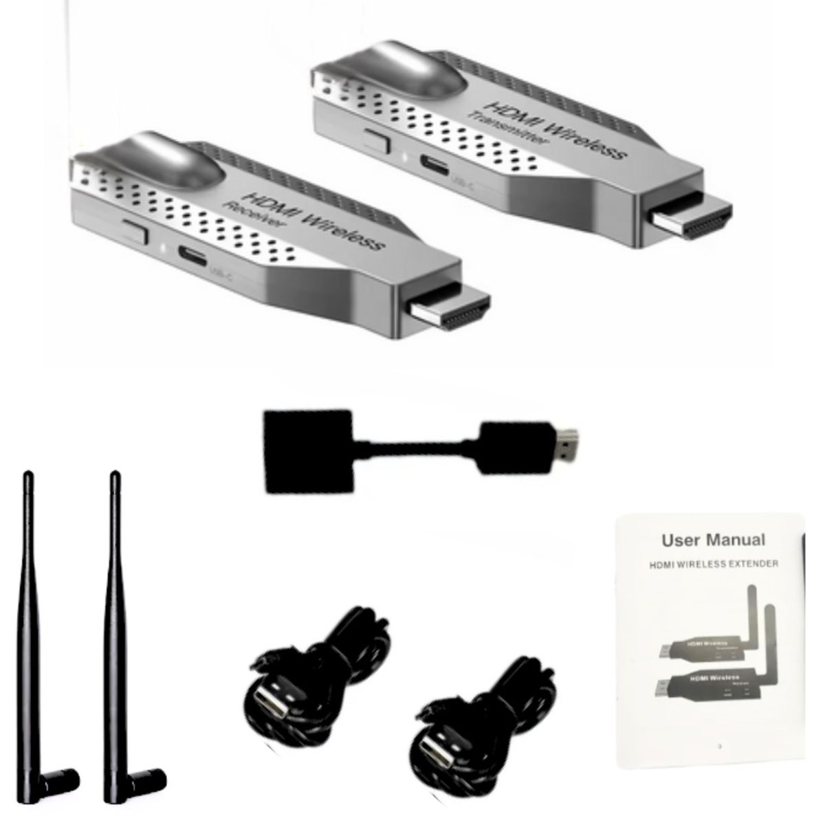 GENERICO - Extender Hdmi Wireless 1080p Audio Video Tx Rx 100metros