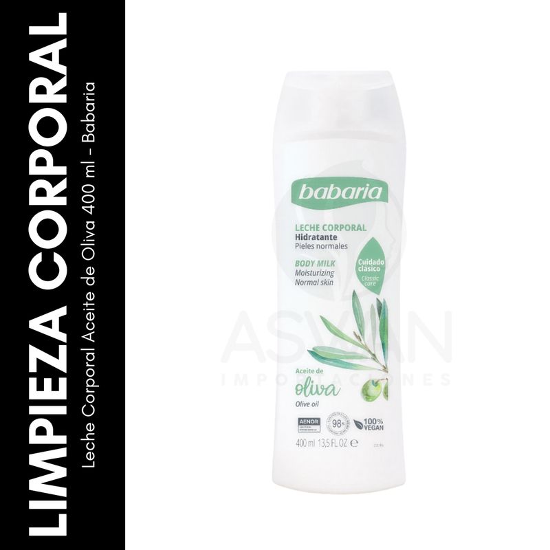 GENERICO - Leche Corporal Aceite de Oliva 400 ml - Babaria