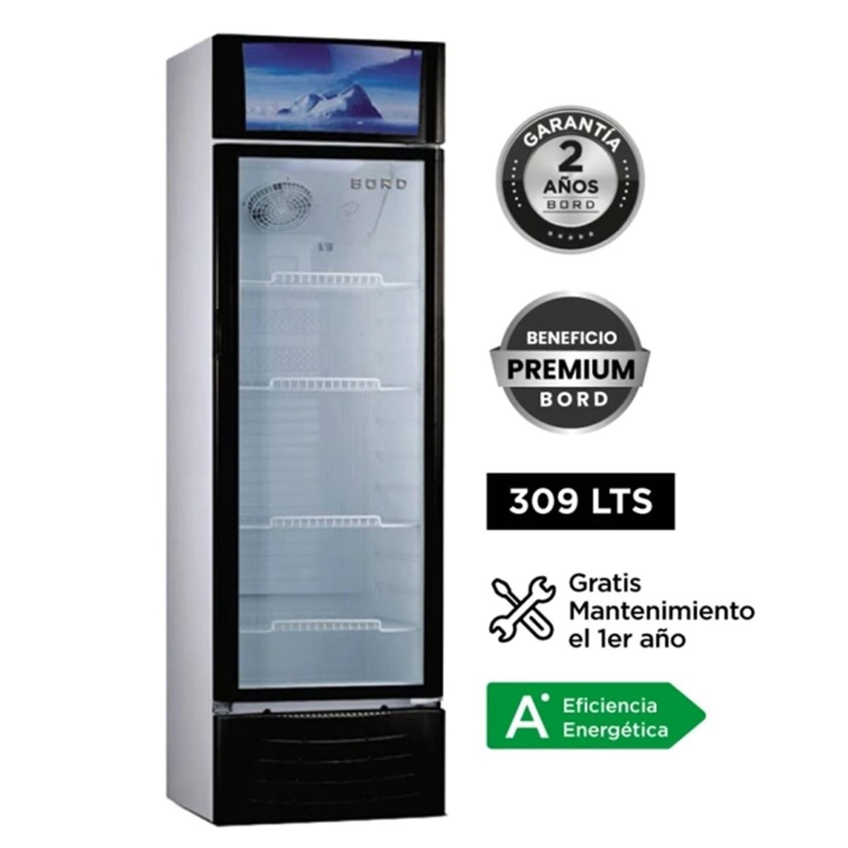 BORD - Vitrina Exhibidora BORD EX309-M 309LT