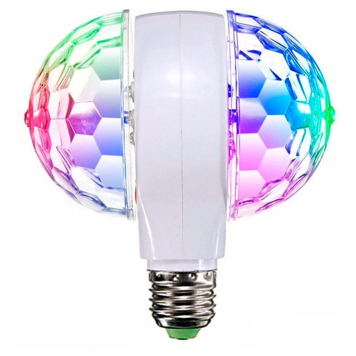 GENERICO - Foco Doble Led con Luces RGB Disco Giratorio