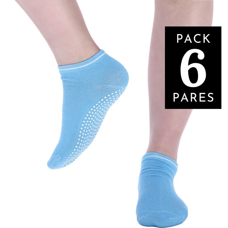 GENERICO - Medias Antideslizantes Marinera Danza Yoga Pilates Fitbox PACK 6 PARES