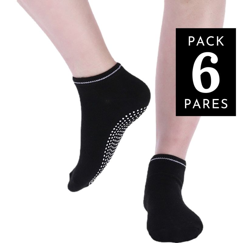 GENERICO - Medias Antideslizantes Marinera Danza Yoga Pilates Fitbox PACK 6 PARES