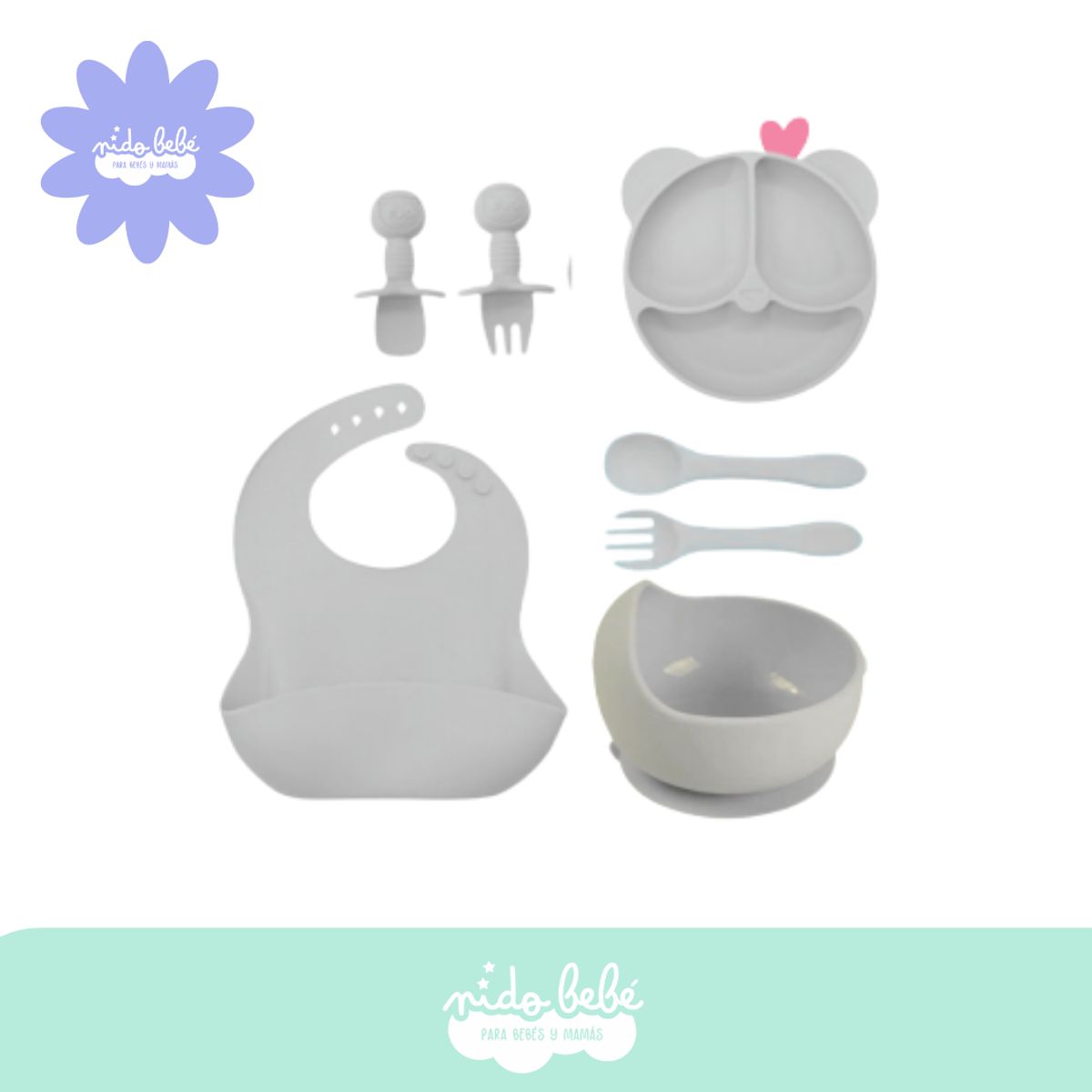 BABY - Set de alimentación Osito Gris