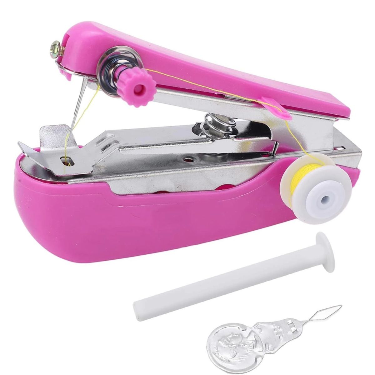 GENERICO - Mini Máquina de Coser Manual Portátil  Para Manualidades Bricolaje y Reparaciones en Casa