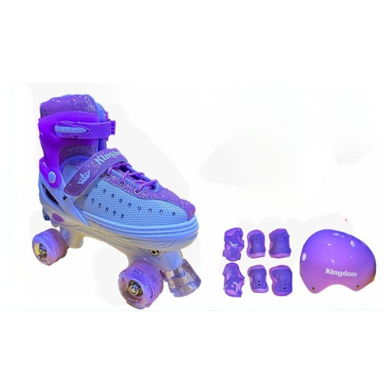 KINGDOM - PATINES 4 RUEDAS LILA CON LUCES TALLA L 38-41