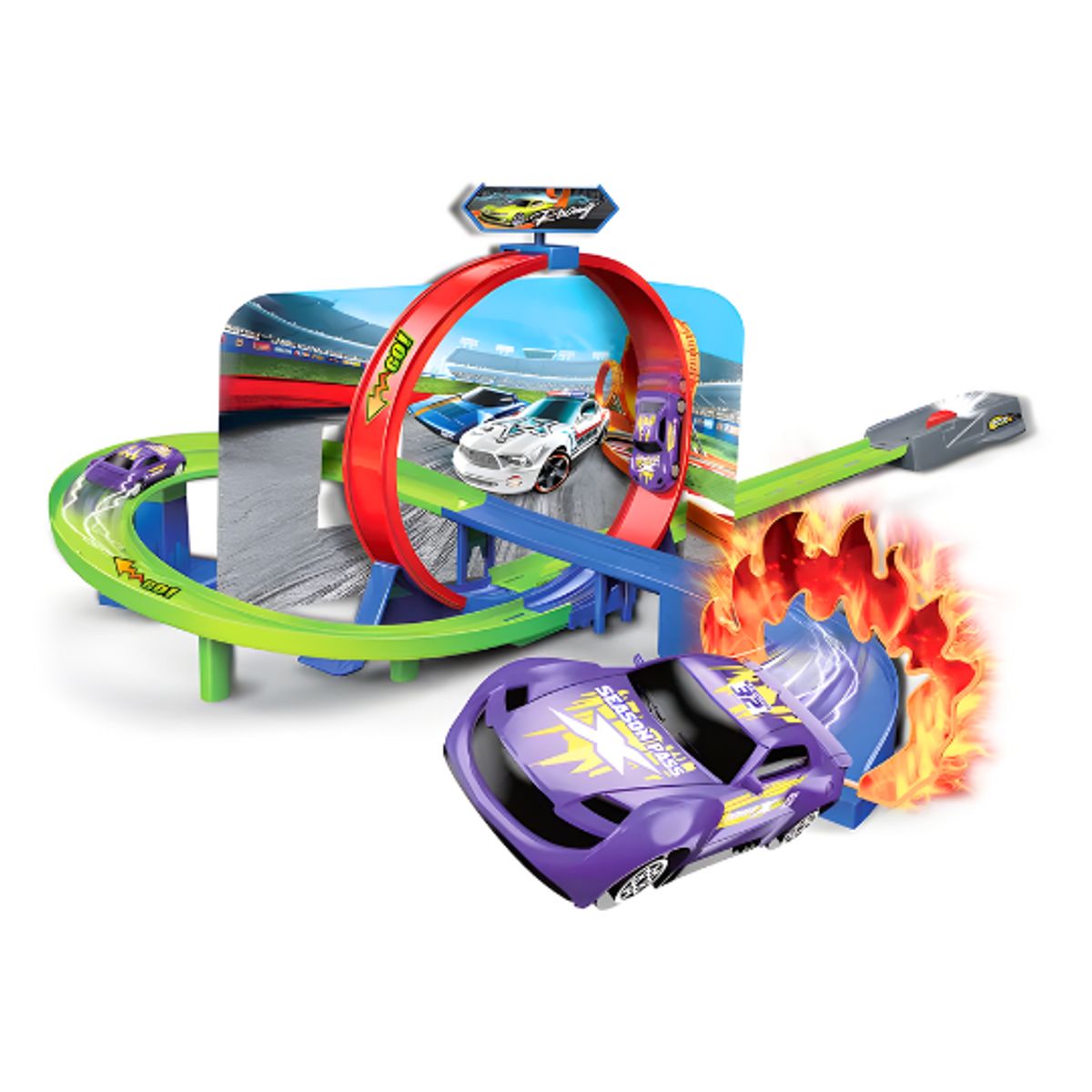 GENERICO - Set de Pista de Carreras de Alto Rendimiento con Loop 360°