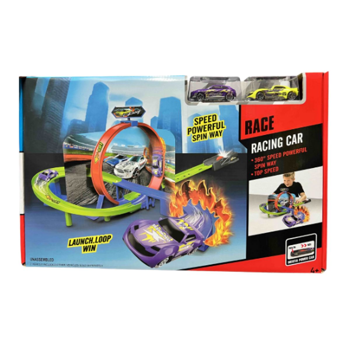 GENERICO - Set de Pista de Carreras de Alto Rendimiento con Loop 360°