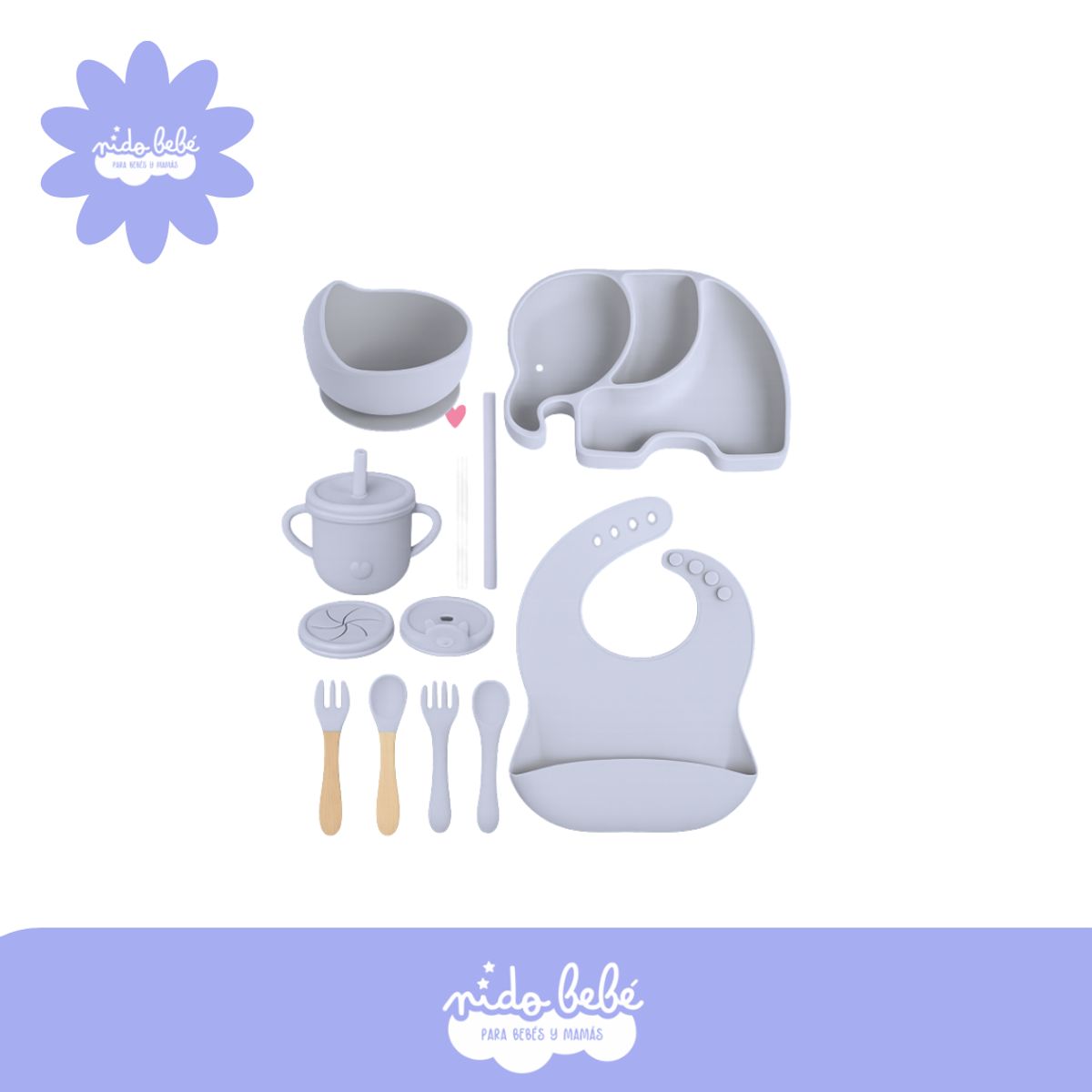 BABY - Set de alimentación Elefante Gris