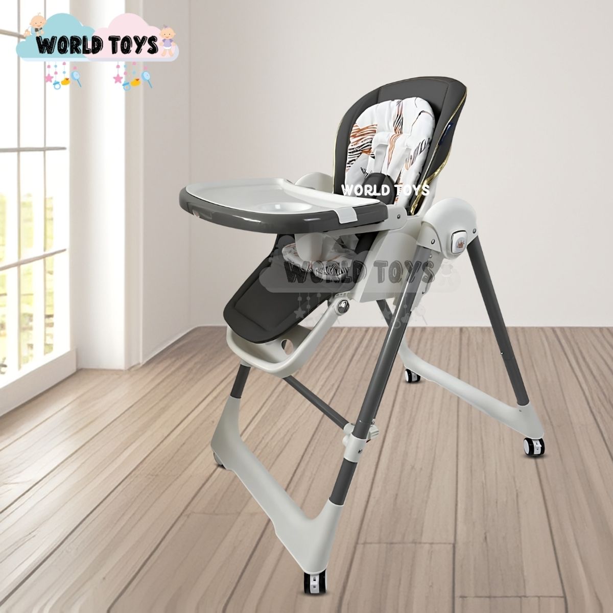 Baby - Silla de Comer Columpio 2 en 1 «KING» Edición Limitada Black