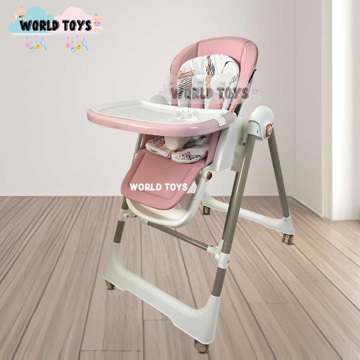 BABY - Silla de Comer Columpio 2 en 1 «KING» Edición Limitada Pink