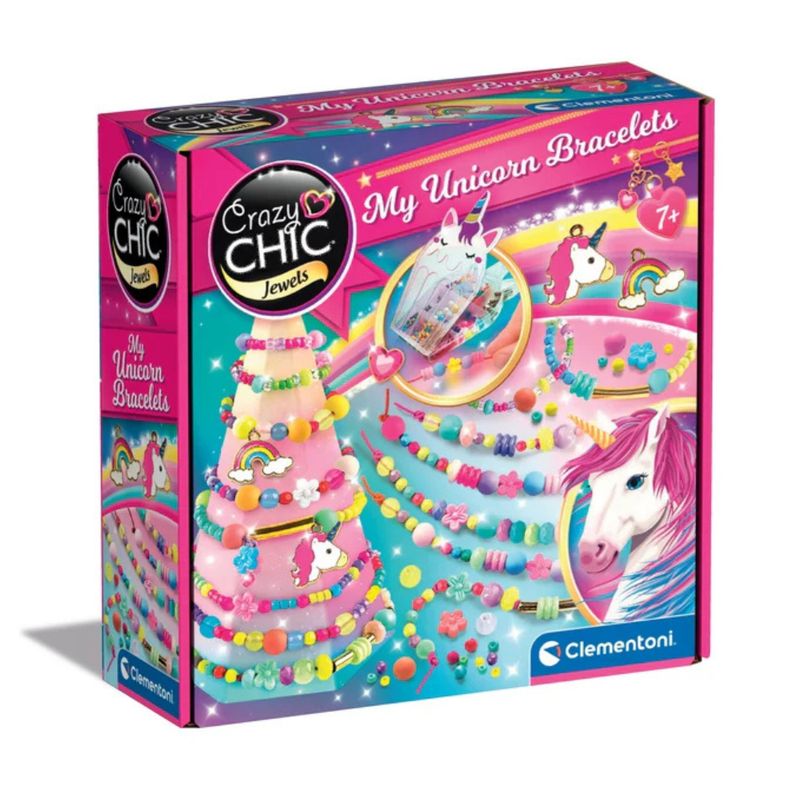 CLEMENTONI - Clementoni Kit Creativo Para Hacer Pulseras Unicornio Y Arcoiris