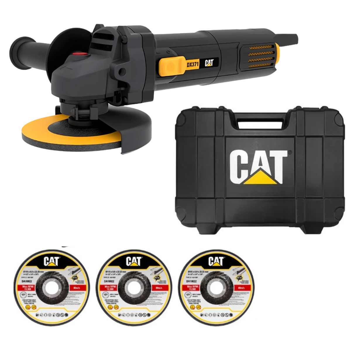 CAT - Amoladora Angular 750w 4 1/2  3 DISCOS  Dx371  CAT