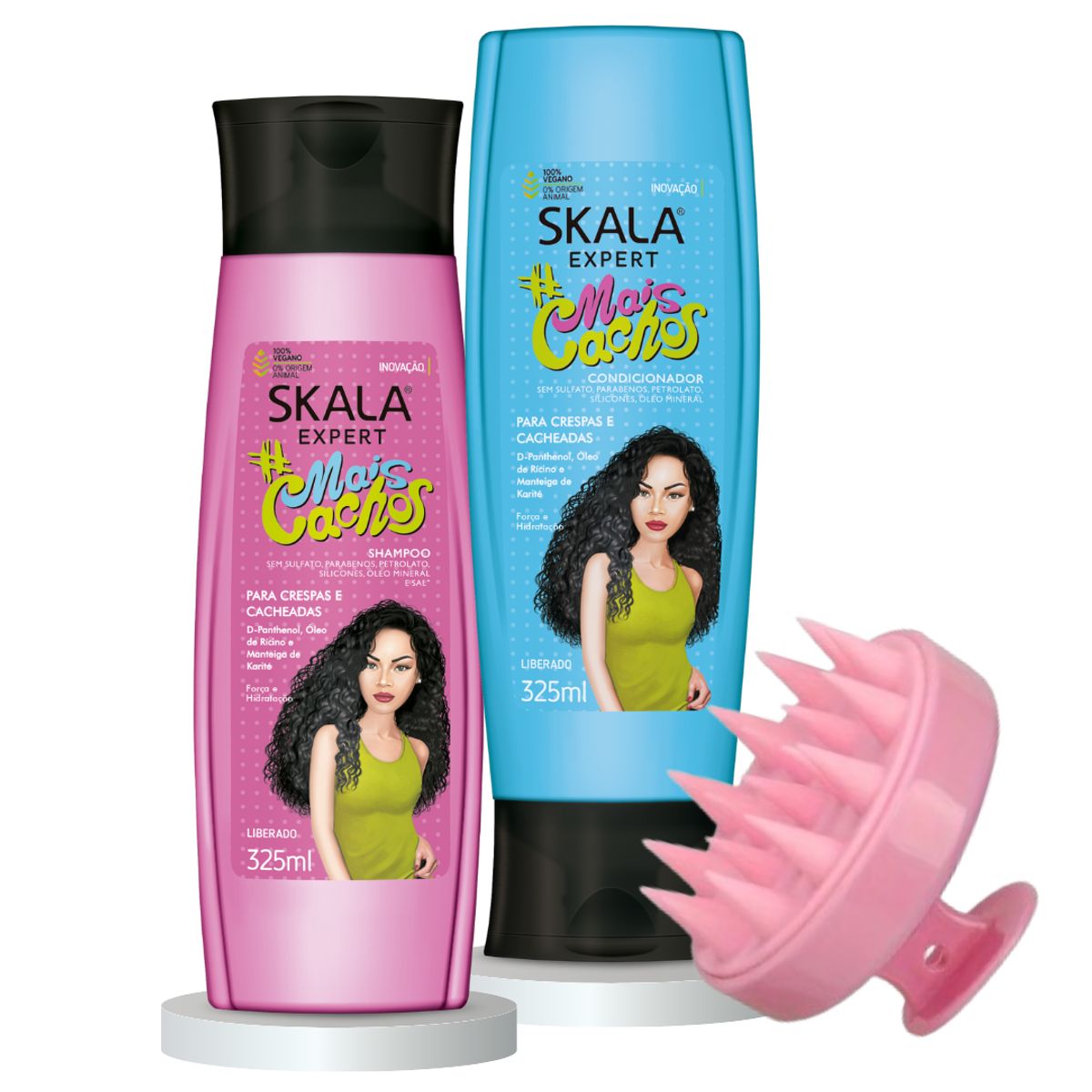 SKALA - KIT SHAMPOO Y ACONDICIONADOR SKALA MAIS CACHOS - CABELLO RIZADO
