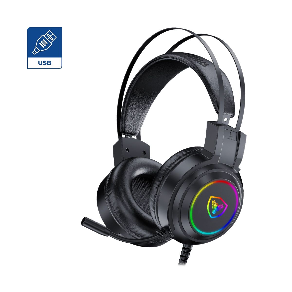 MICRONICS - Auricular Gamer Alámbrico 7.1 RGB USB Micronics Avanty MIC HG801