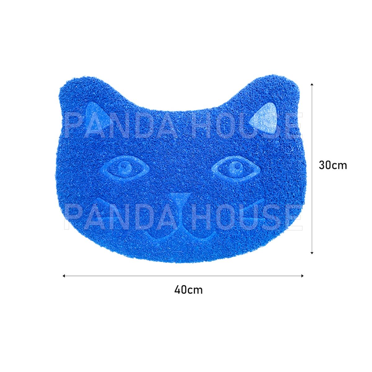 SM - TAPETE PARA MASCOTAS CON FORMA DE GATO AZUL 40X30CM