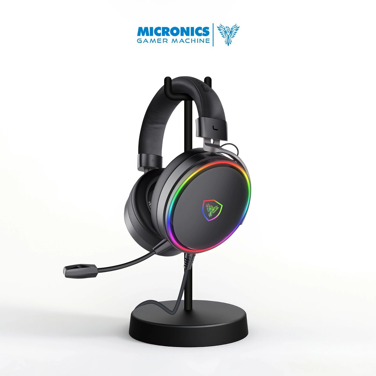 MICRONICS - Auricular Gamer Alámbrico 7.1 RGB USB Micronics Fanatic MIC HG8000