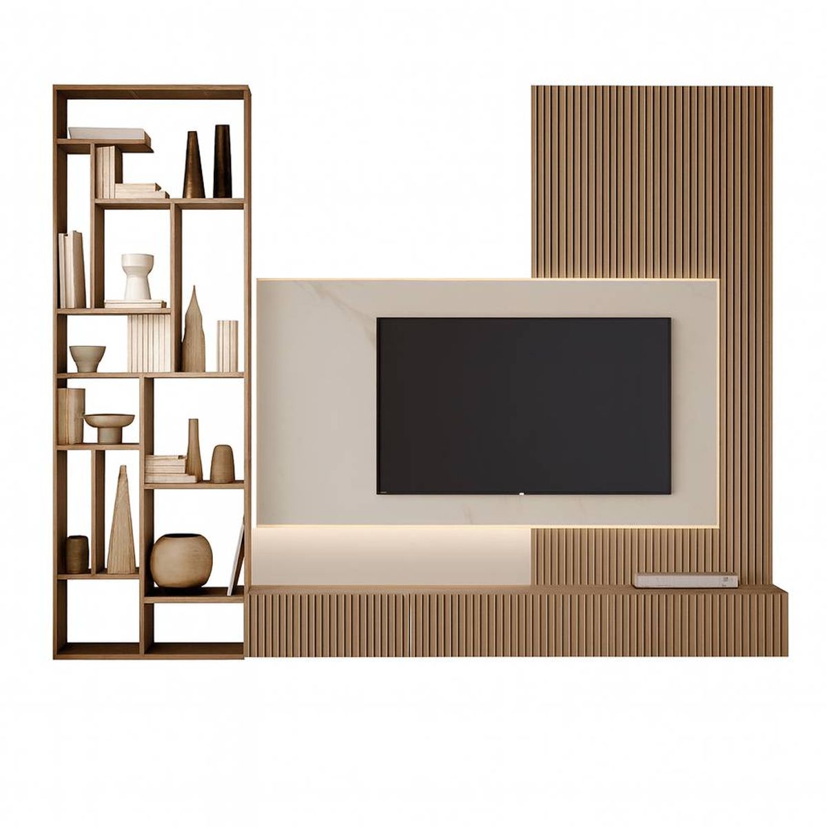 TU MESITA - Mesa de TV Century con Luces Led Color PanelaBlanco TU MESITA