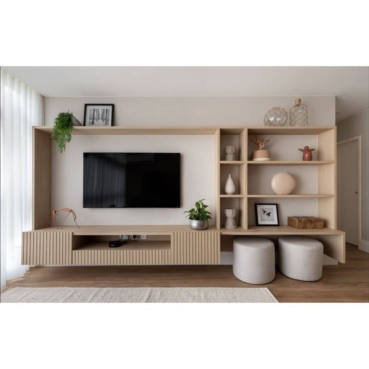 TU MESITA - Mesa de TV Flotante Claire Color Manzano TU MESITA