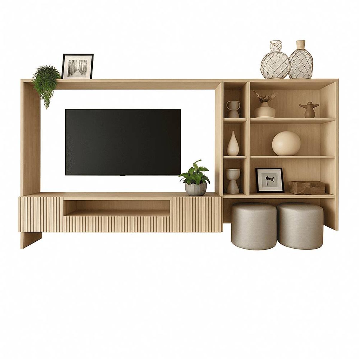 TU MESITA - Mesa de TV Flotante Claire Color Manzano TU MESITA