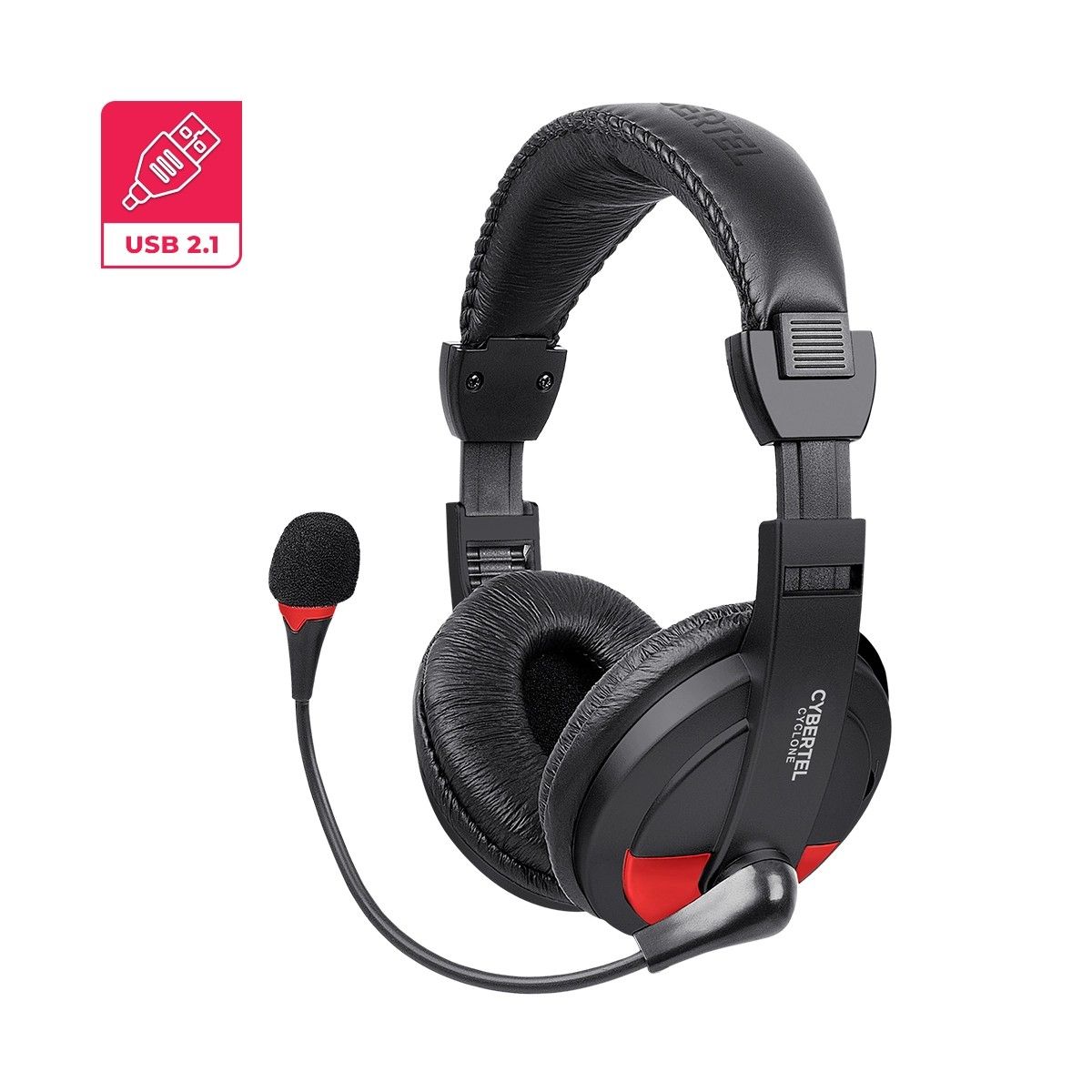 CYBERTEL - Auricular Oficina Alámbrico con Micrófono Cybertel Cyclone CYB H370R-U