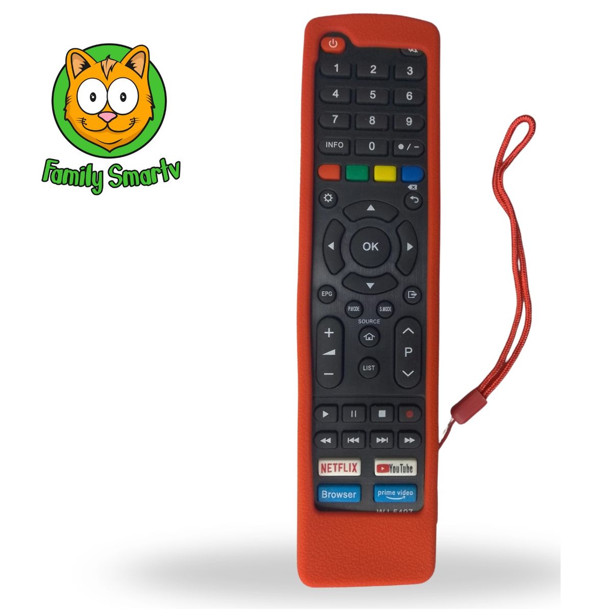 GENERICO - Funda para Control Remoto Jvc Smart Led Lt-43kd395  Rojo