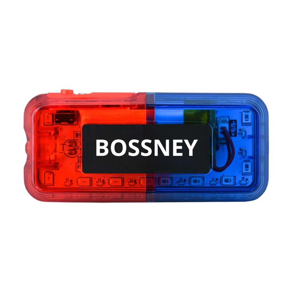 GENERICO - Luz de Advertencia LED Roja Azul Recargable IP66 con Clip