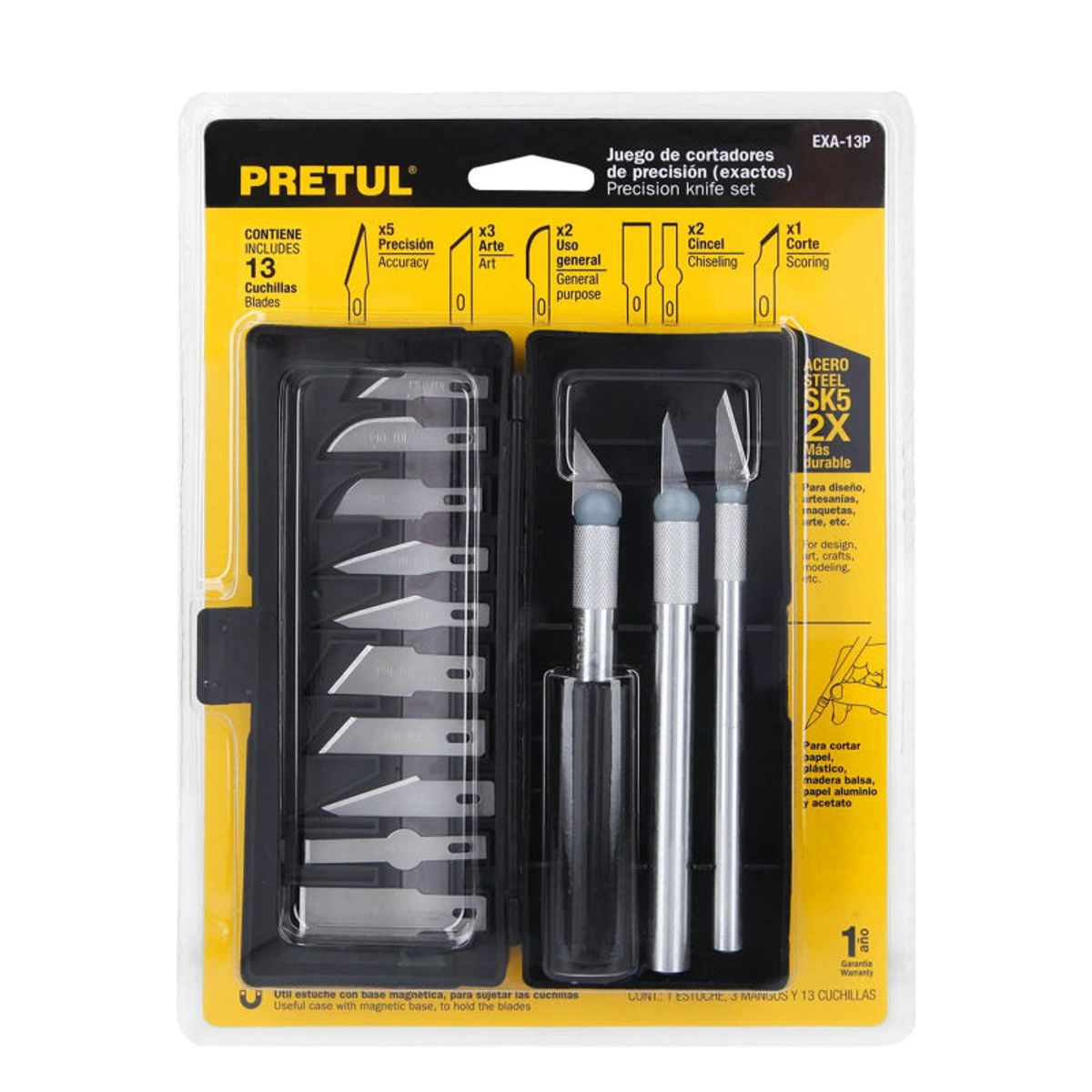 PRETUL - Juego de bisturí con 13 piezas en estuche Pretul - 22409