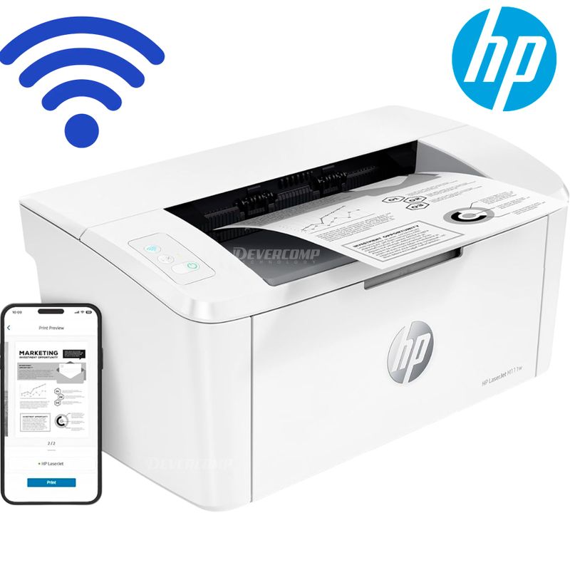 HP - Impresora HP M111W LaserJet Monocromatico Wifi