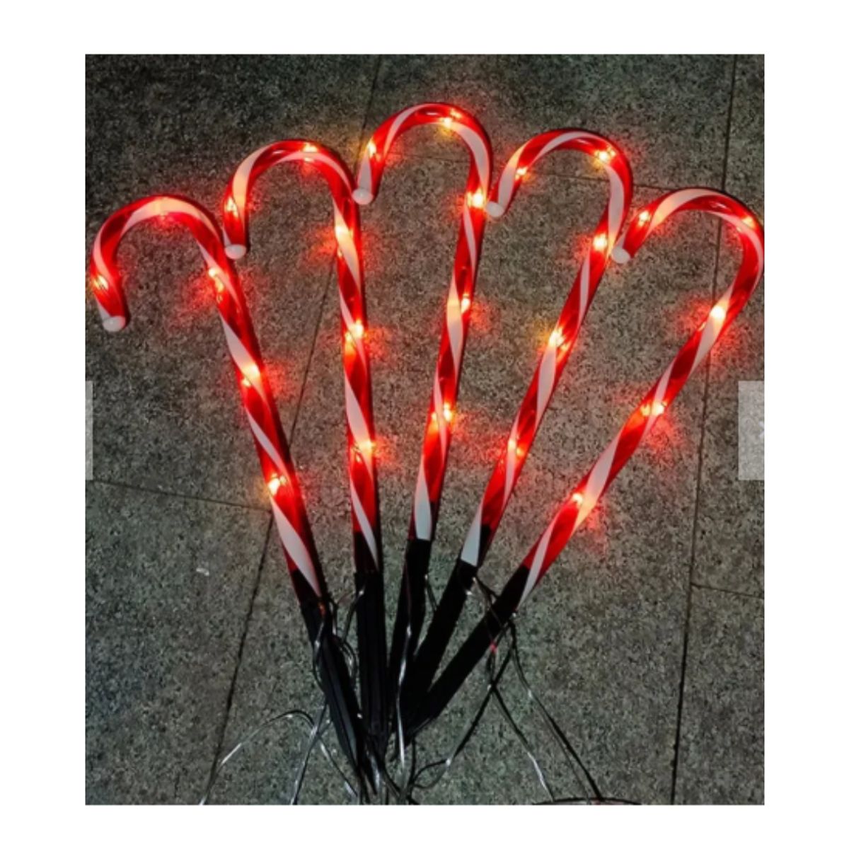 GENERICO - LUCES NAVIDEÑA DE SET BASTONES SOLARES DECORACION HOGAR JARDIN