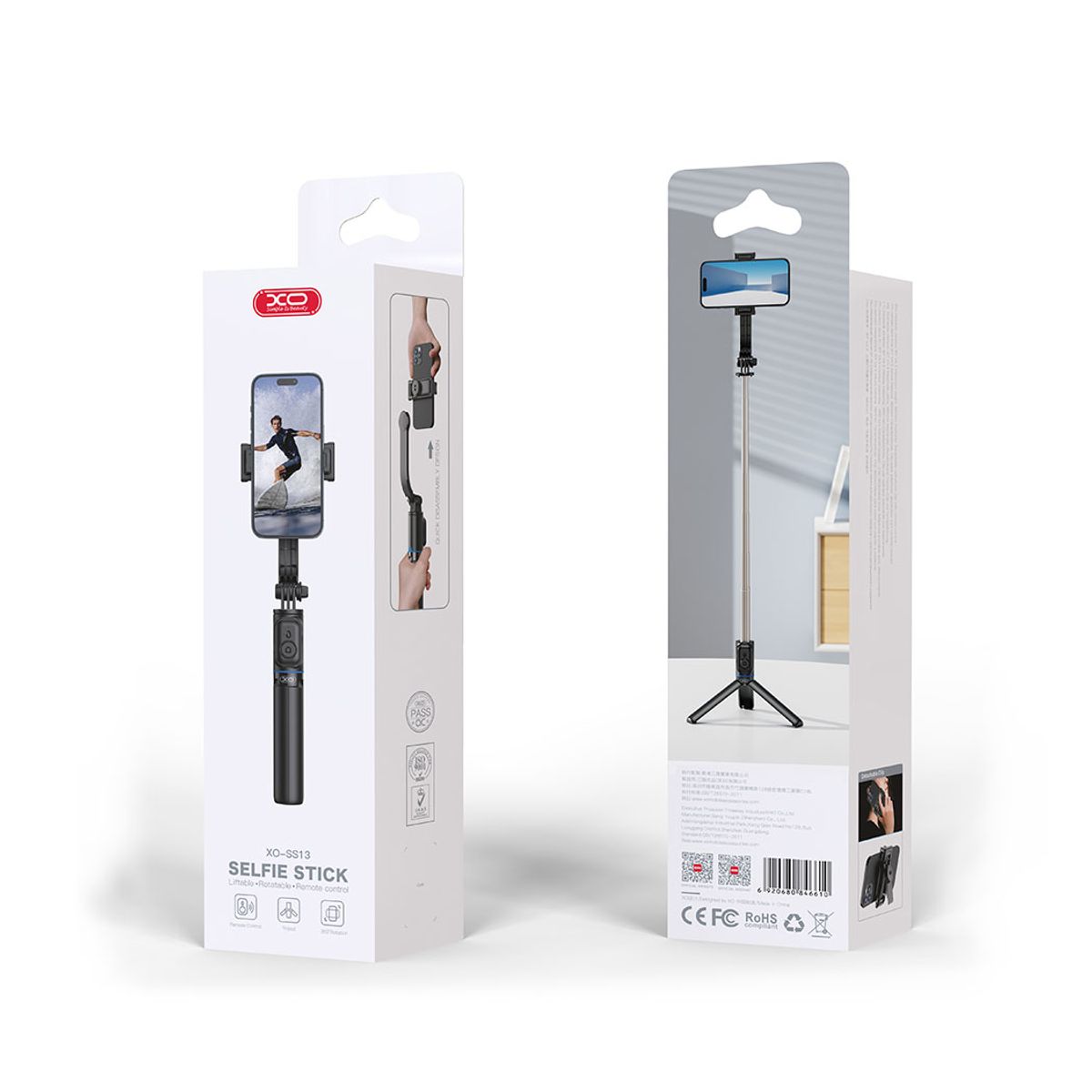 XO SIMPLE IS BEAUTY - Palo de Selfie y Trípode con Bluetooth XO-SS13