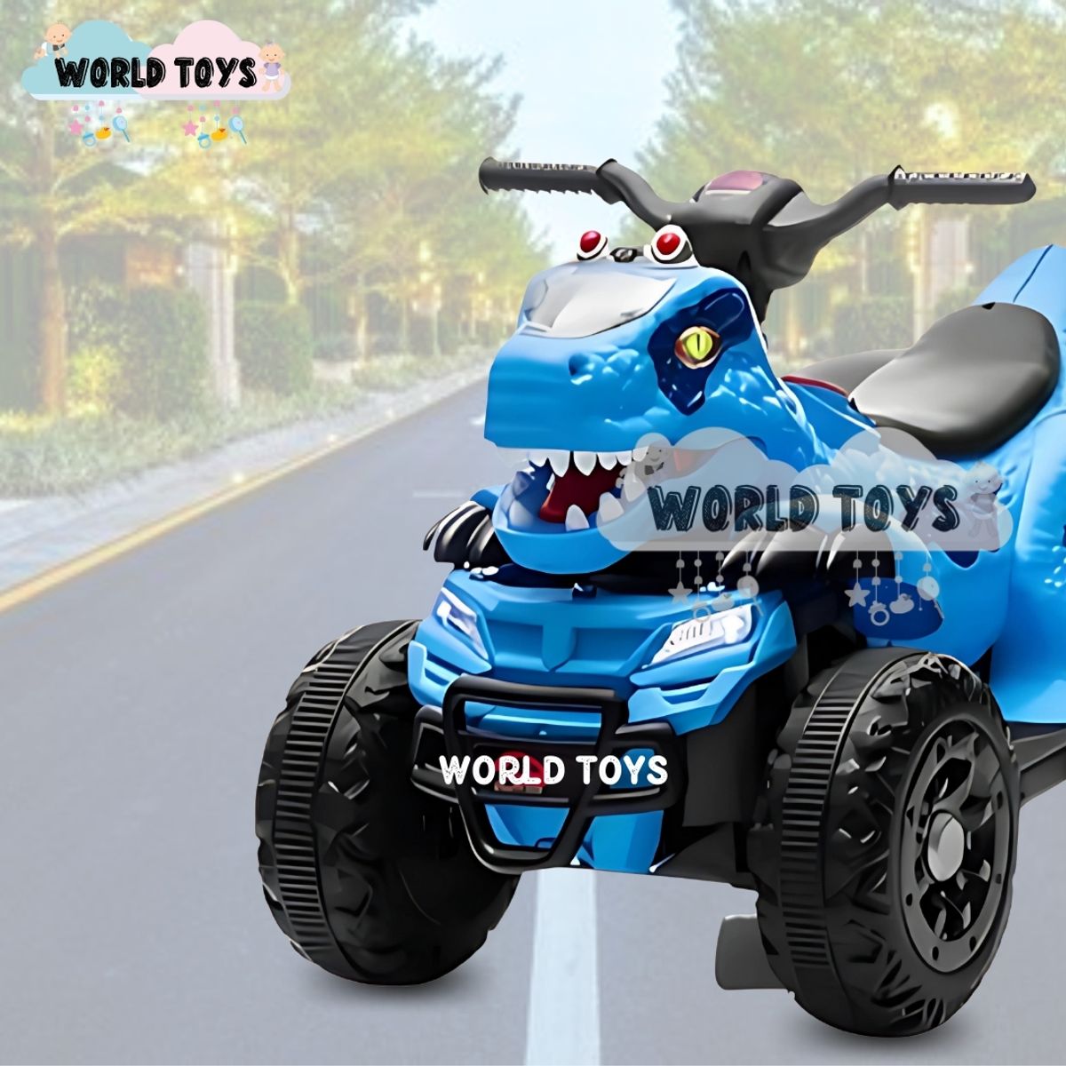 BEAUTIFUL - Cuatrimoto a Batería para Niños «REX» Control Remoto Blue