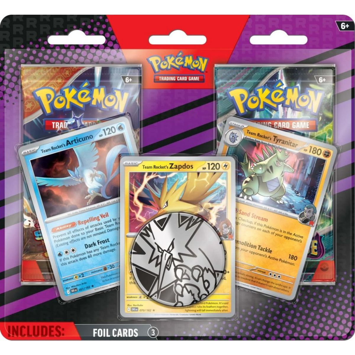 POKEMON - Cartas Pokemon TCG Zapdos Articuno Tyranitar Card Set - Inglés