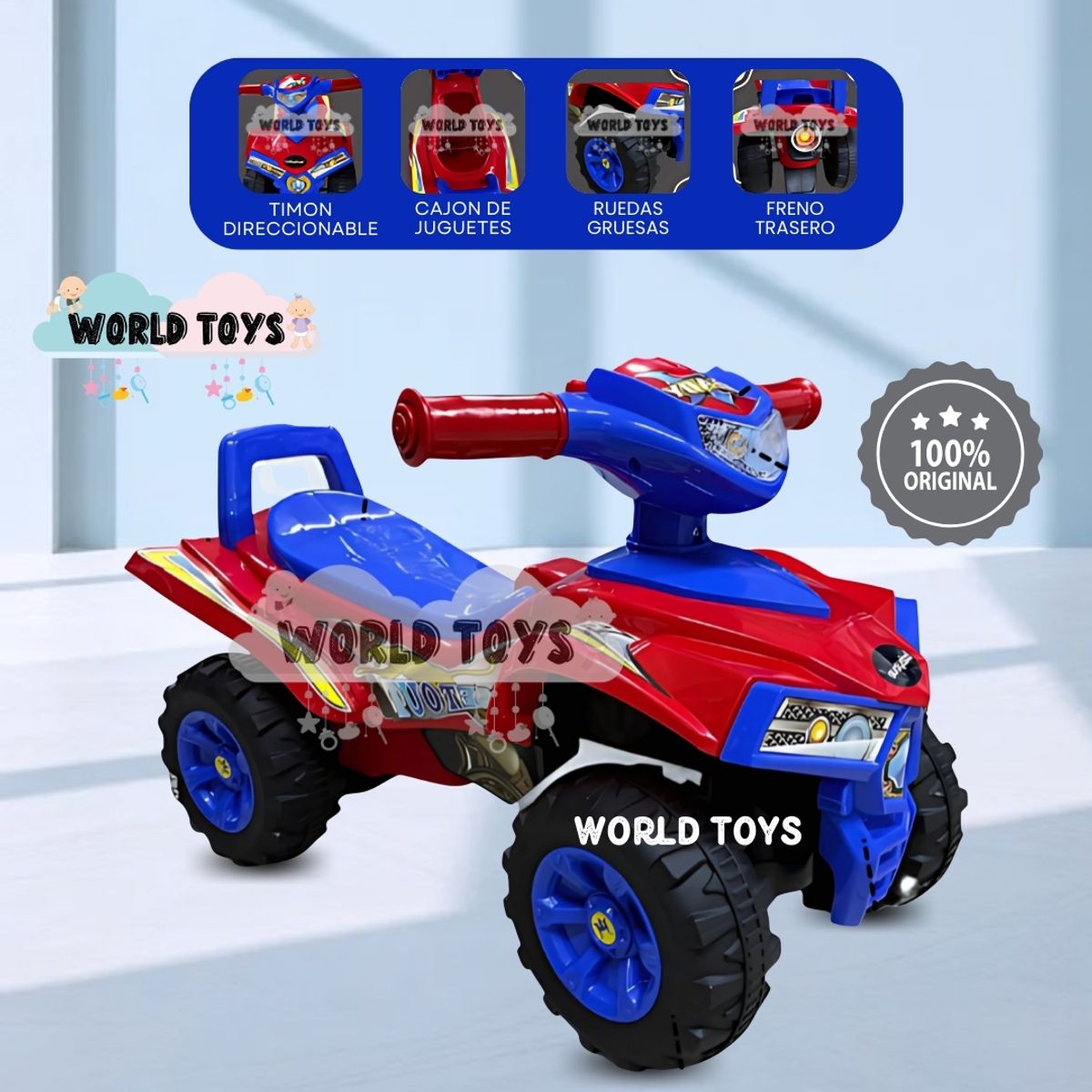 BABY - Correpasillo Montable para Niños «RAYITO» Blue