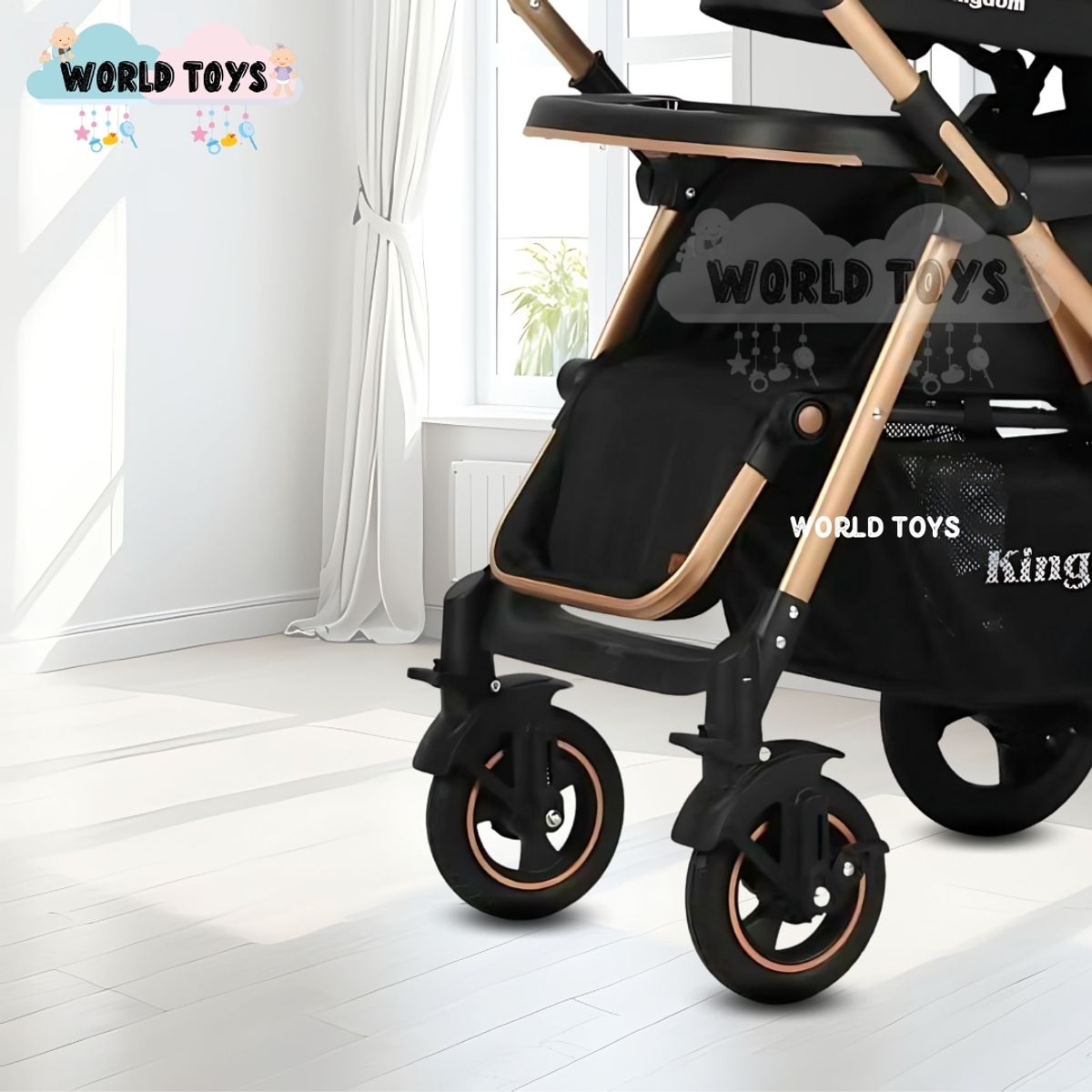 BABY - Coche Cuna «TURQUIA PREMIUM» con Mochila Pañalera Black