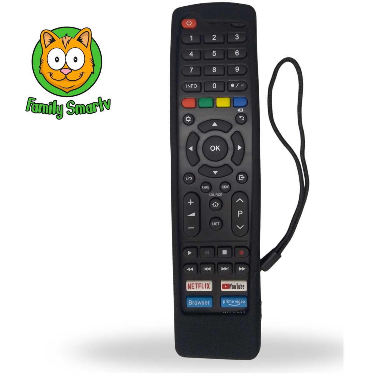 GENERICO - Control Remoto Jvc Smart Led Lt-43kd395  + Funda Negra
