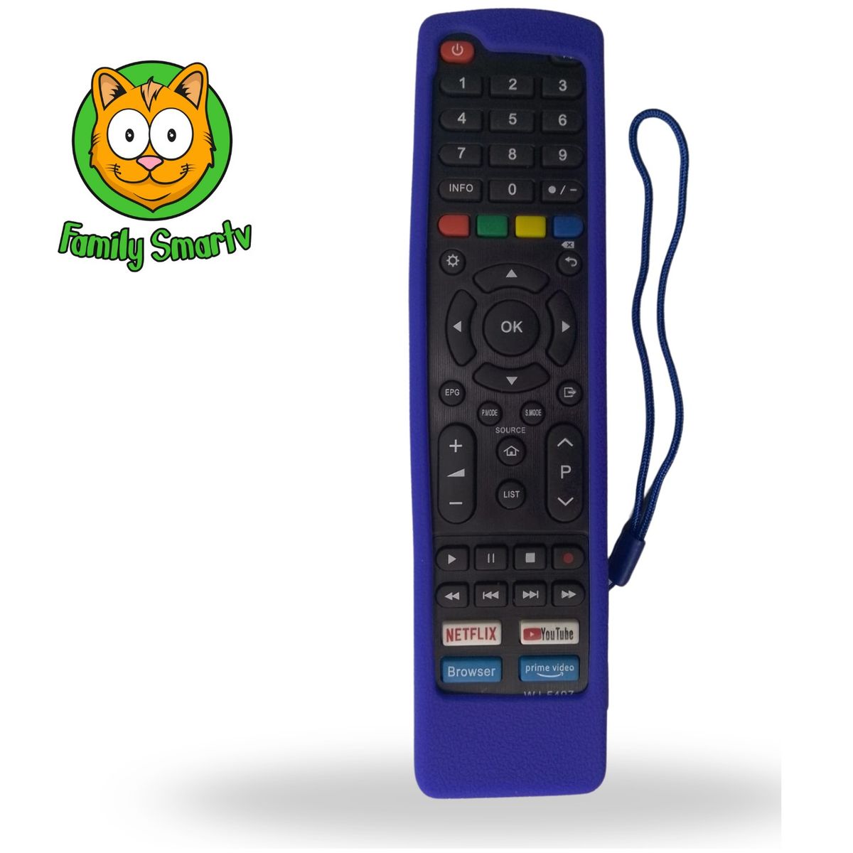 GENERICO - Control Remoto Jvc Smart Led Lt-43kd395  + Funda Azul