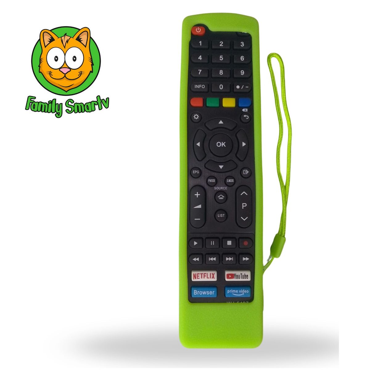 GENERICO - Control Remoto Jvc Smart Led Lt-43kd395  + Funda Verde