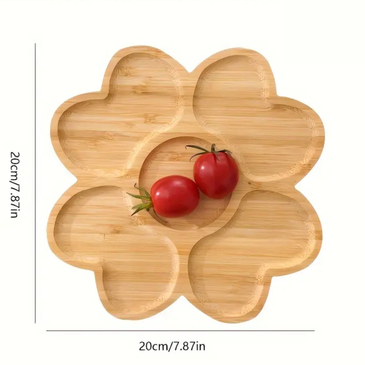 INSPIRA MARKET - Bandeja para Alimentos Decorativa Bambu Tipo Flor